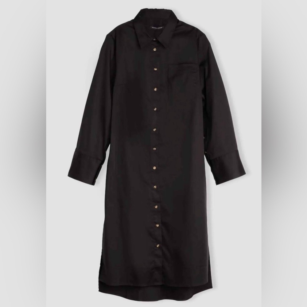 Universal Standard Peyton Poplin Shirt Dress Black